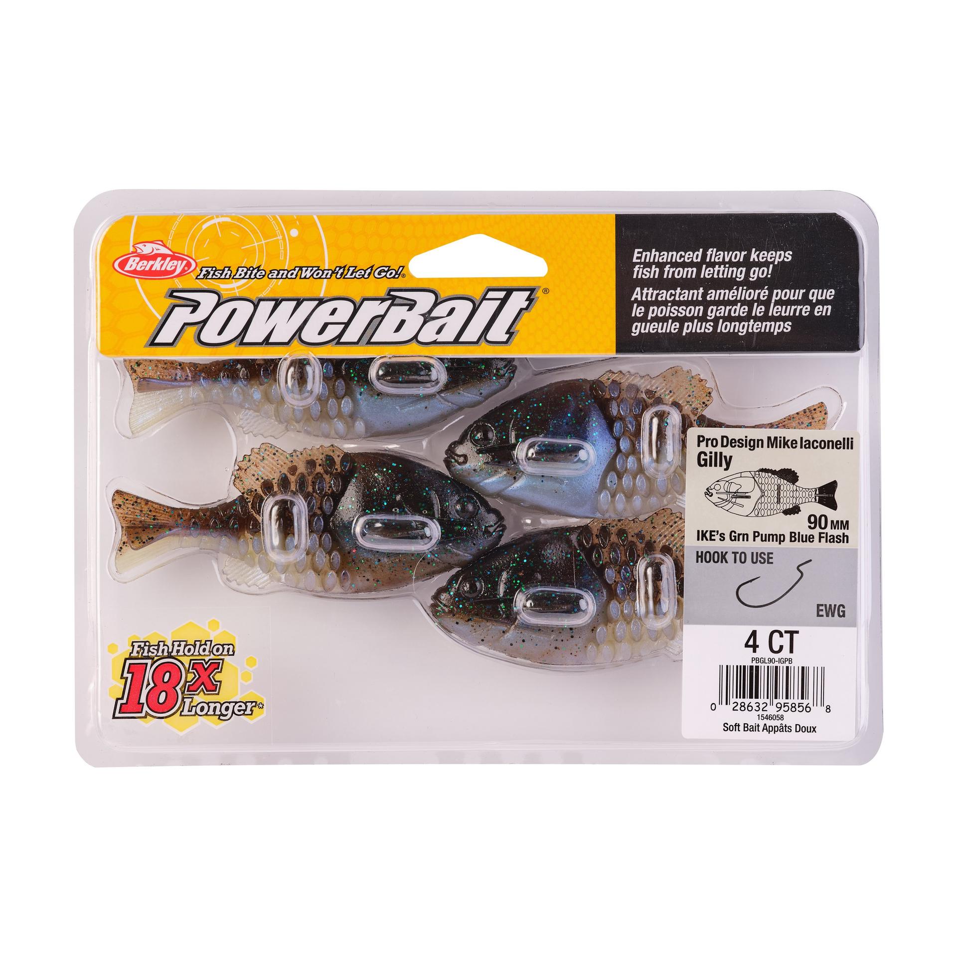 PowerBaitGilly IKEsGreenPumpkinBlueFlash 90mm PKG | Berkley Fishing