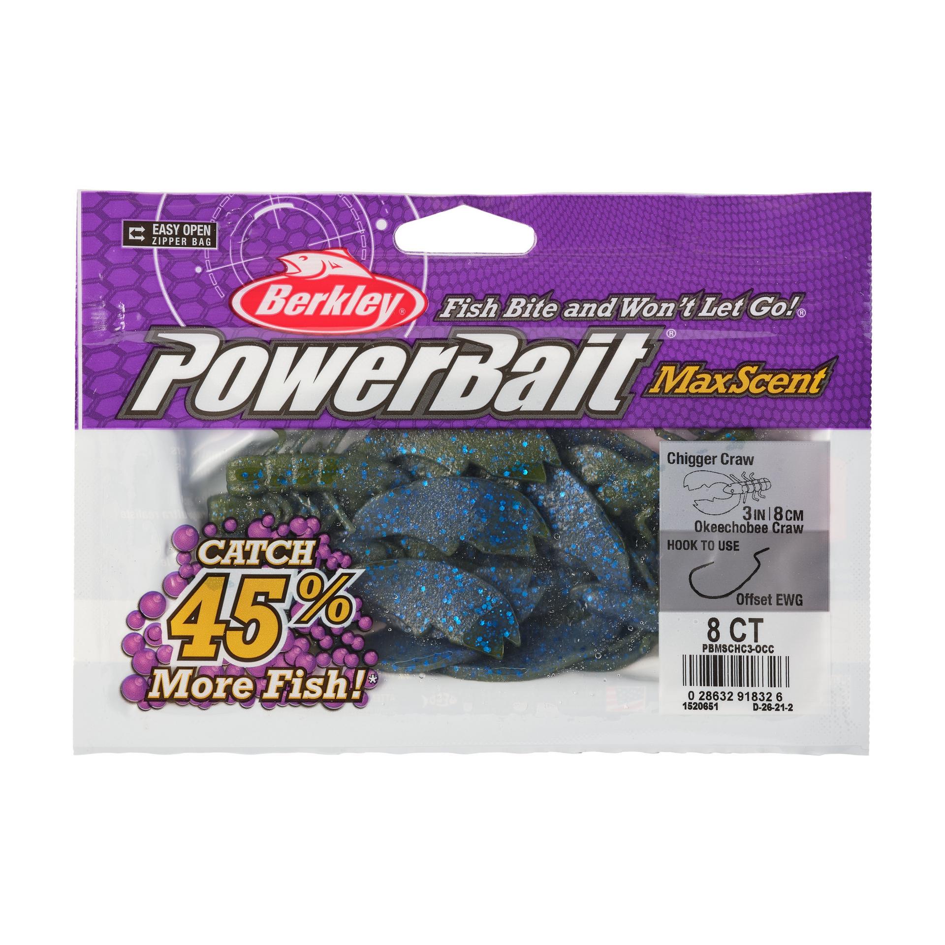 PowerBaitMaxScentChiggerCraw OkochobeeCraw 3in PKG | Berkley Fishing