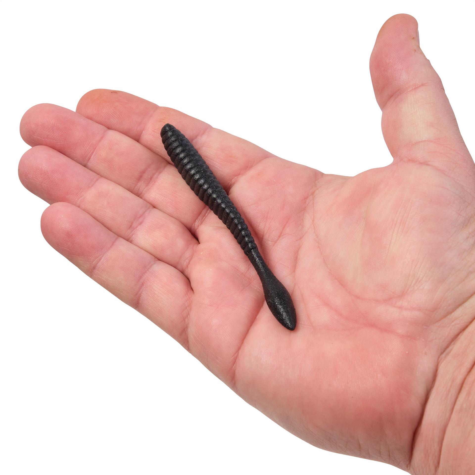 PowerBaitMaxScentFlatWorm Black 4.25in HAND | Berkley Fishing