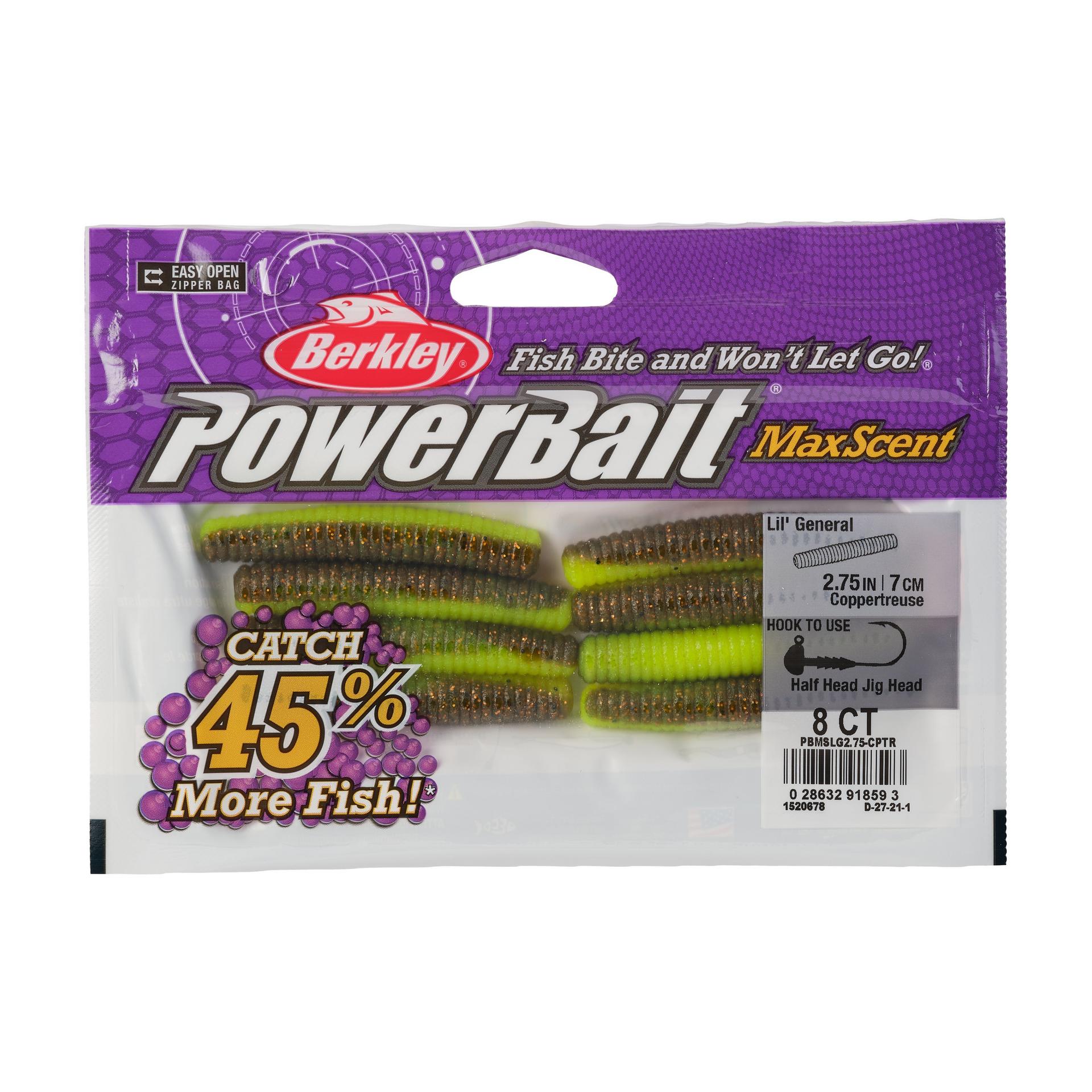 PowerBaitMaxScentLilGeneral Coppertreuse 2.75in PKG | Berkley Fishing