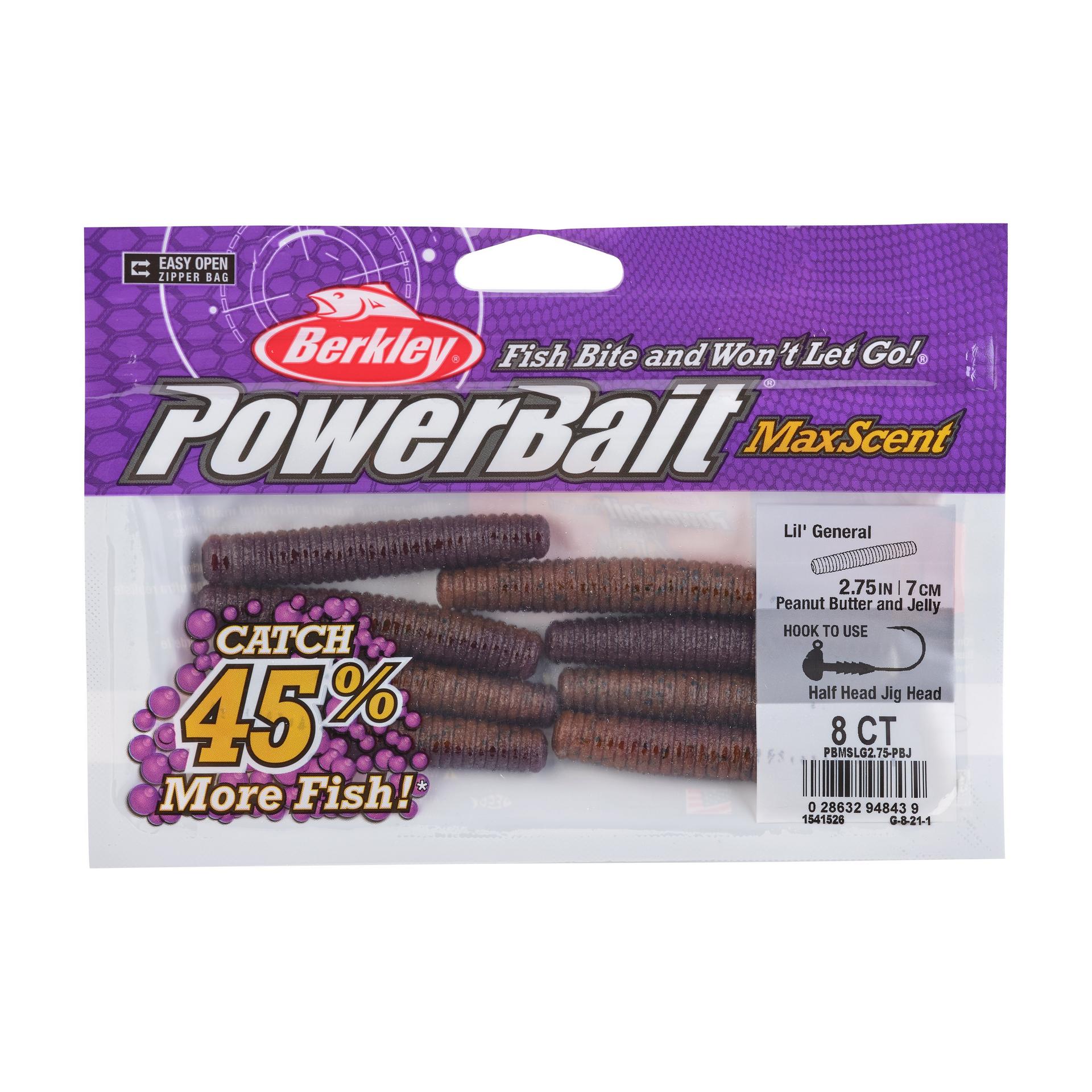 PowerBaitMaxScentLilGeneral PeanutButterandJelly 2.75in PKG | Berkley Fishing