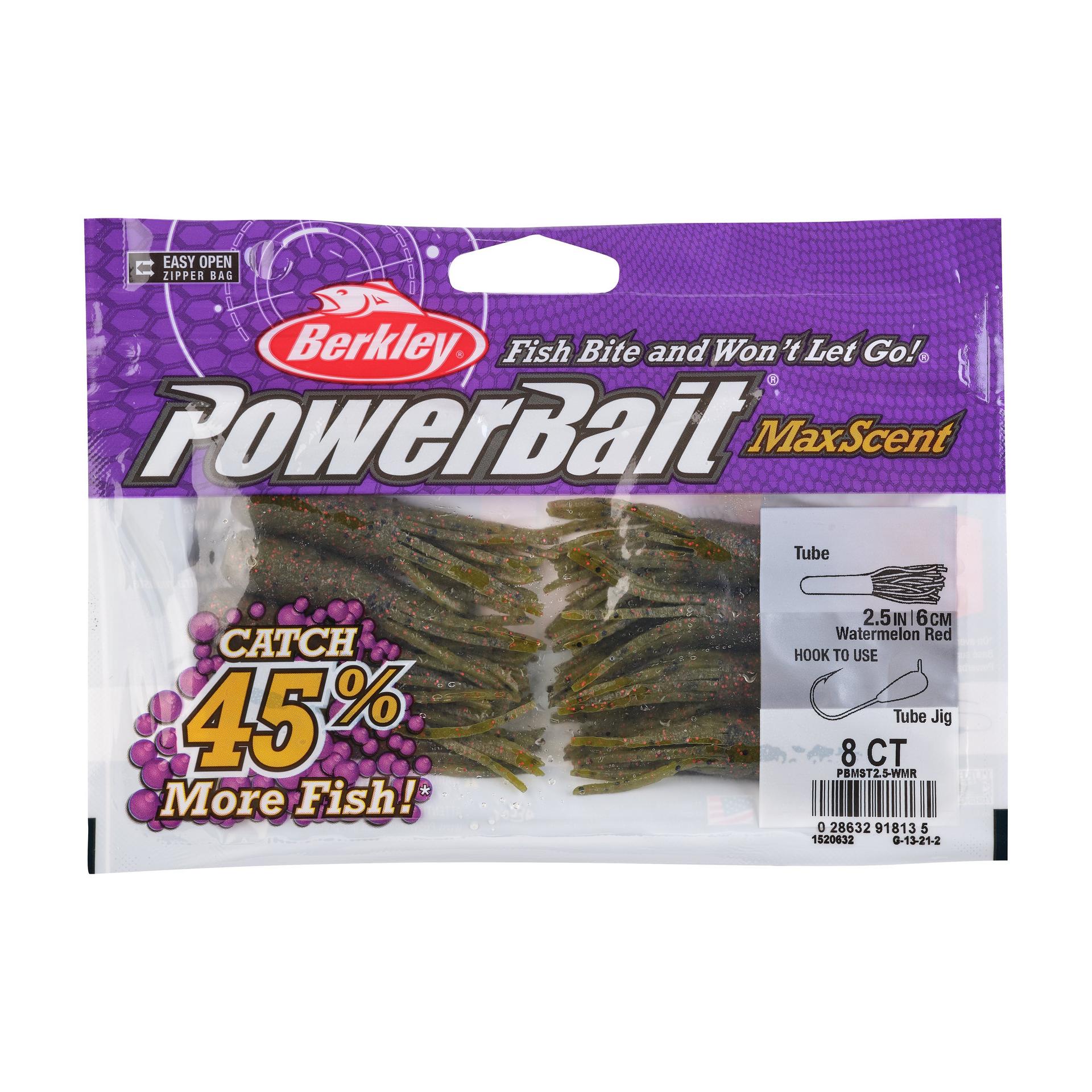 PowerBaitMaxScentTube WtrmlnRed 2.5in PKG | Berkley Fishing