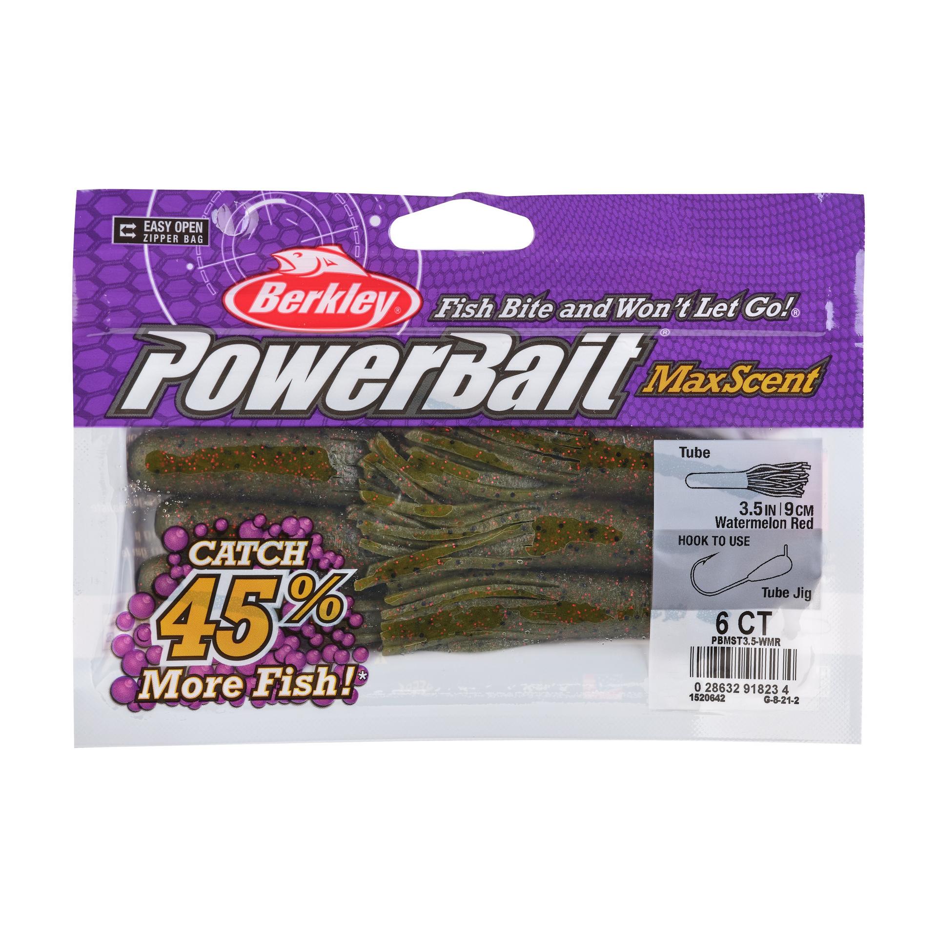 PowerBaitMaxScentTube WtrmlnRed 3.5in PKG | Berkley Fishing