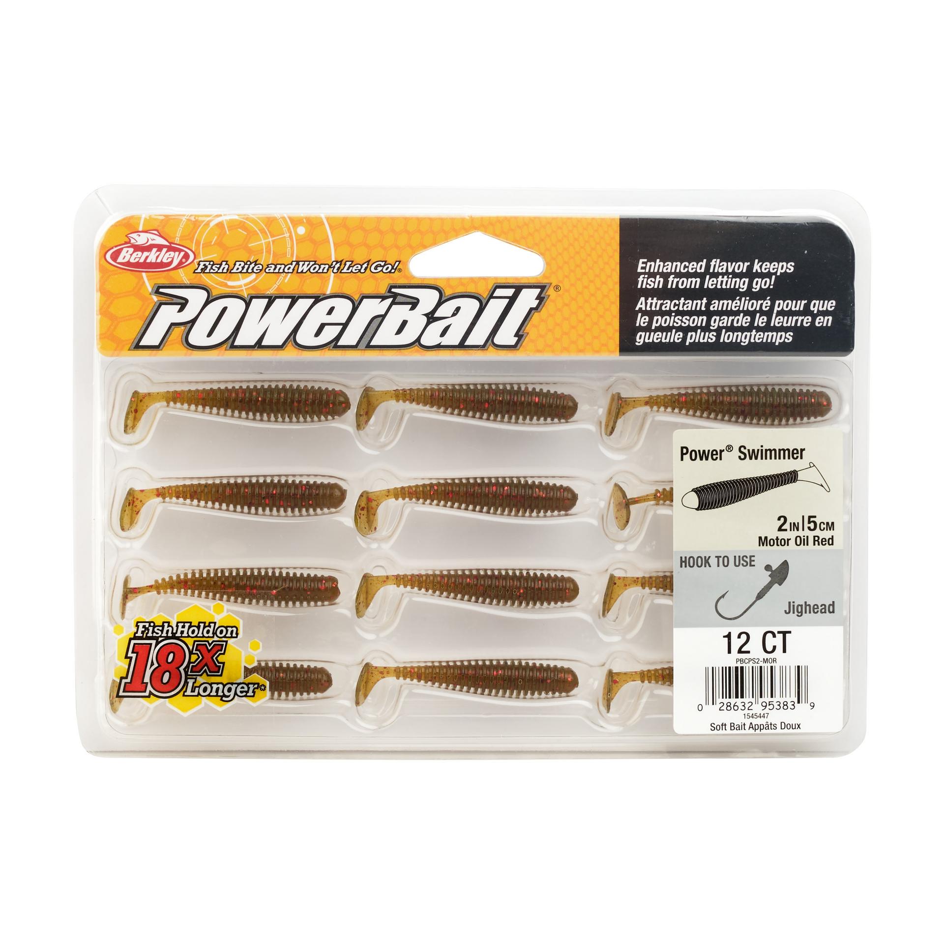 PowerBaitPowerSwimmer MotorOilRedFleck 2in PKG | Berkley Fishing