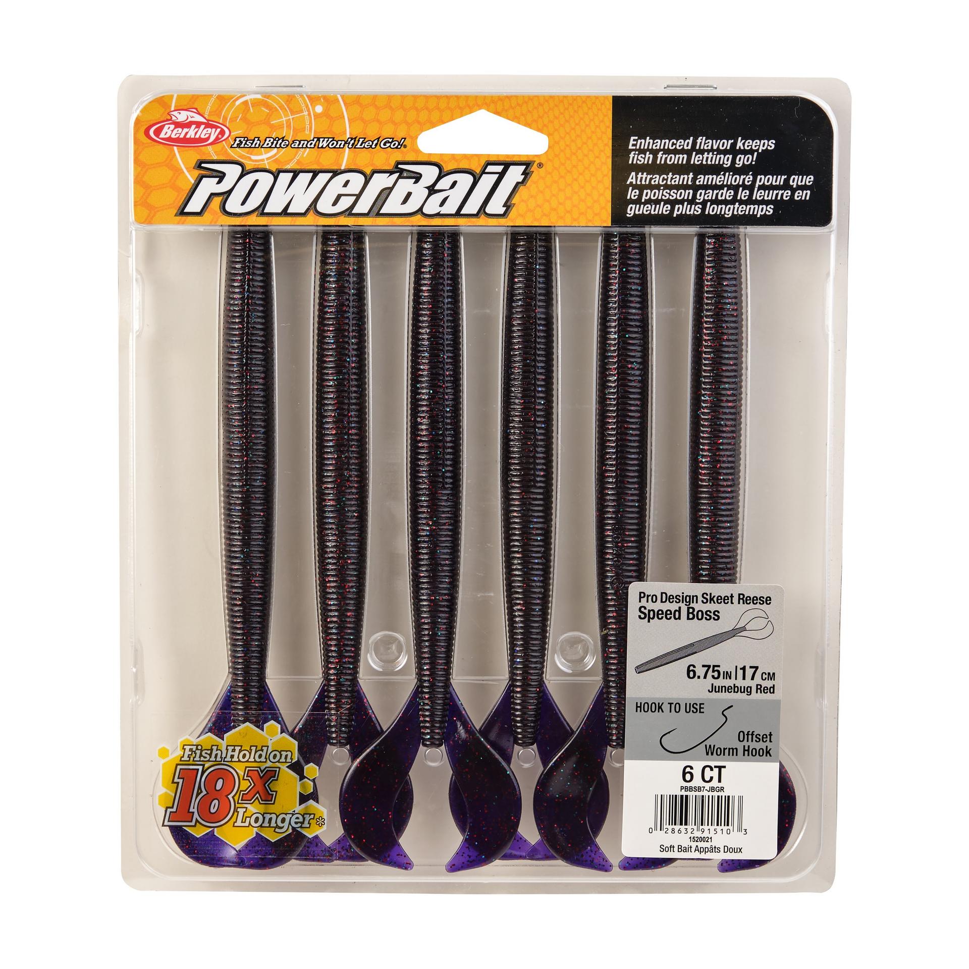 PowerBaitSpeedBoss JunebugRed 7in PKG | Berkley Fishing