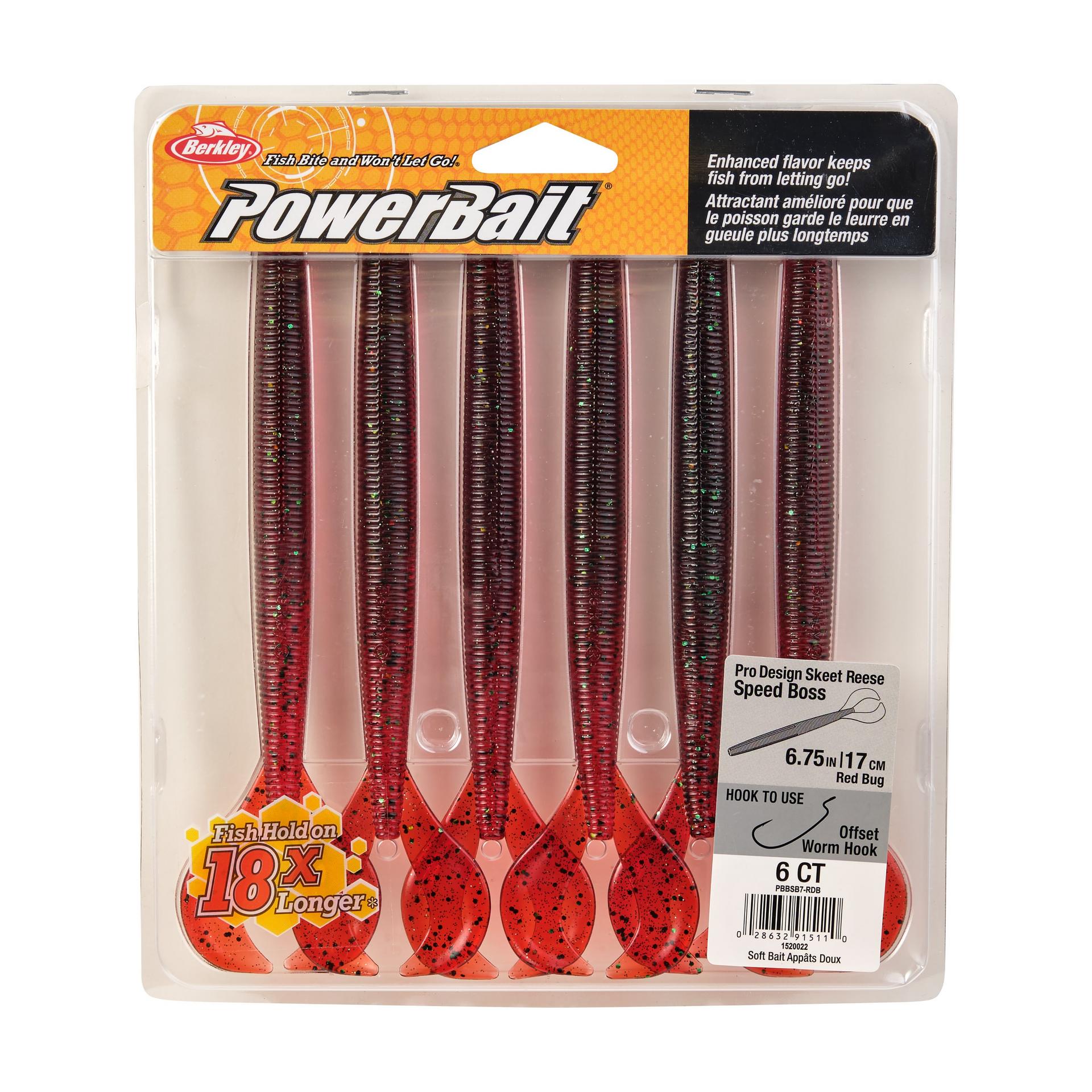 PowerBaitSpeedBoss Redbug 7in PKG | Berkley Fishing