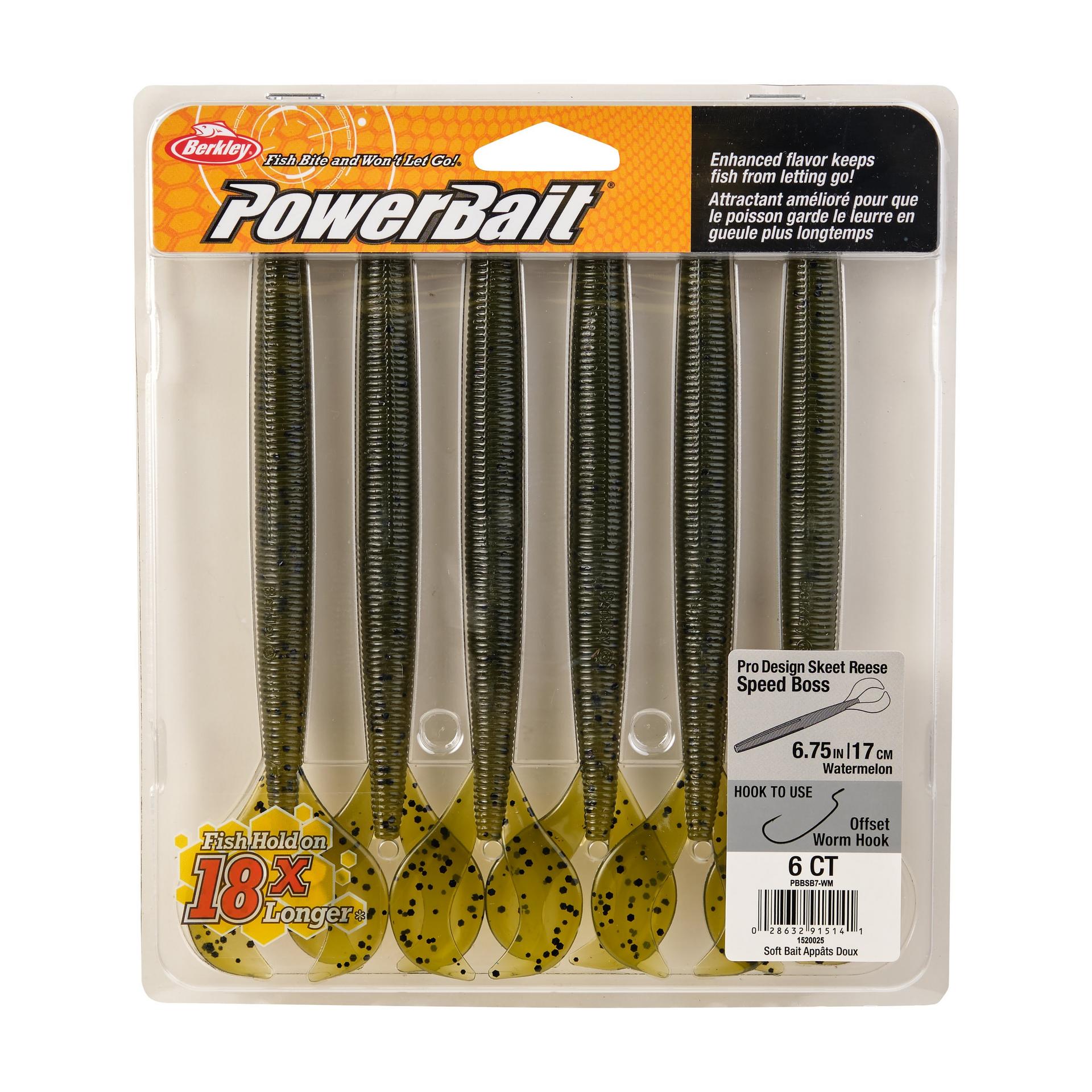 PowerBaitSpeedBoss Wtrmln 7in PKG | Berkley Fishing