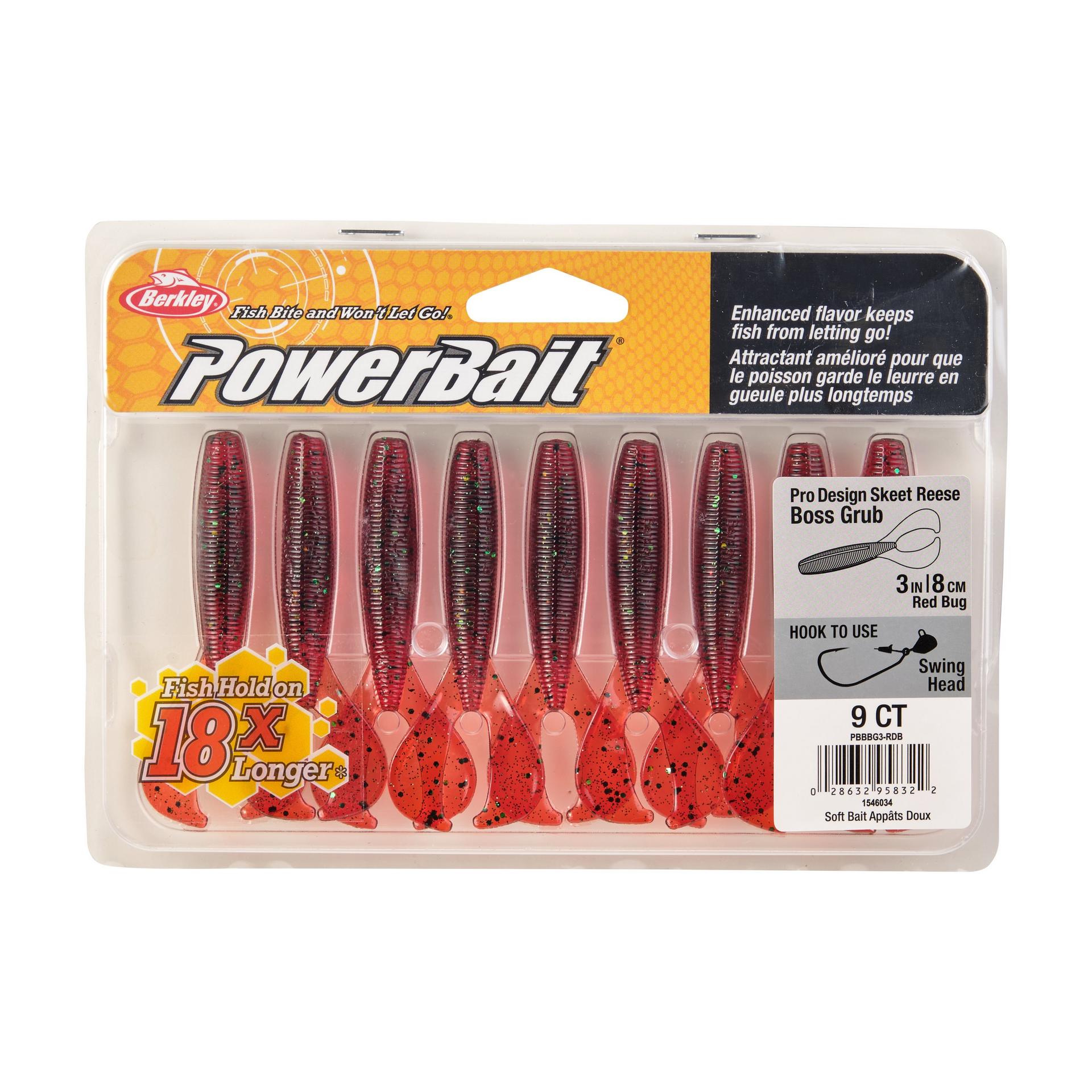 PowerBaitTheBossGrub Redbug 3in PKG | Berkley Fishing