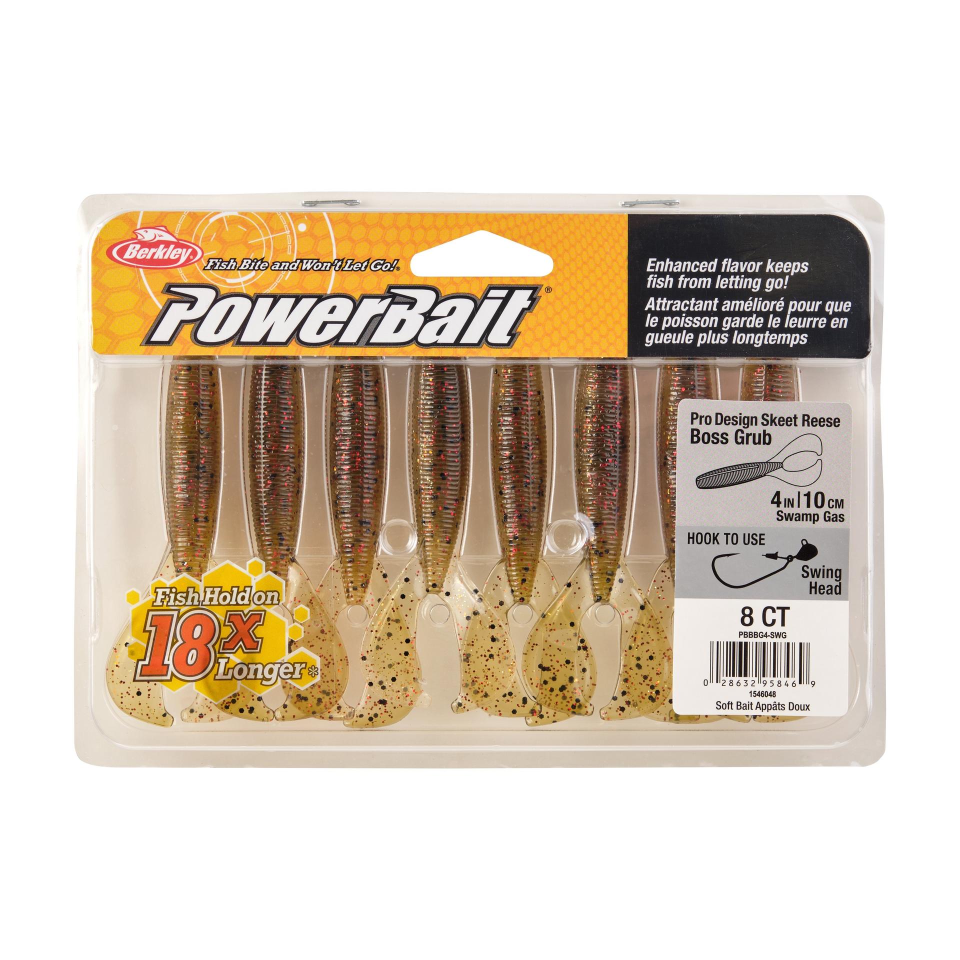 PowerBaitTheBossGrub SwampGas 4in PKG | Berkley Fishing