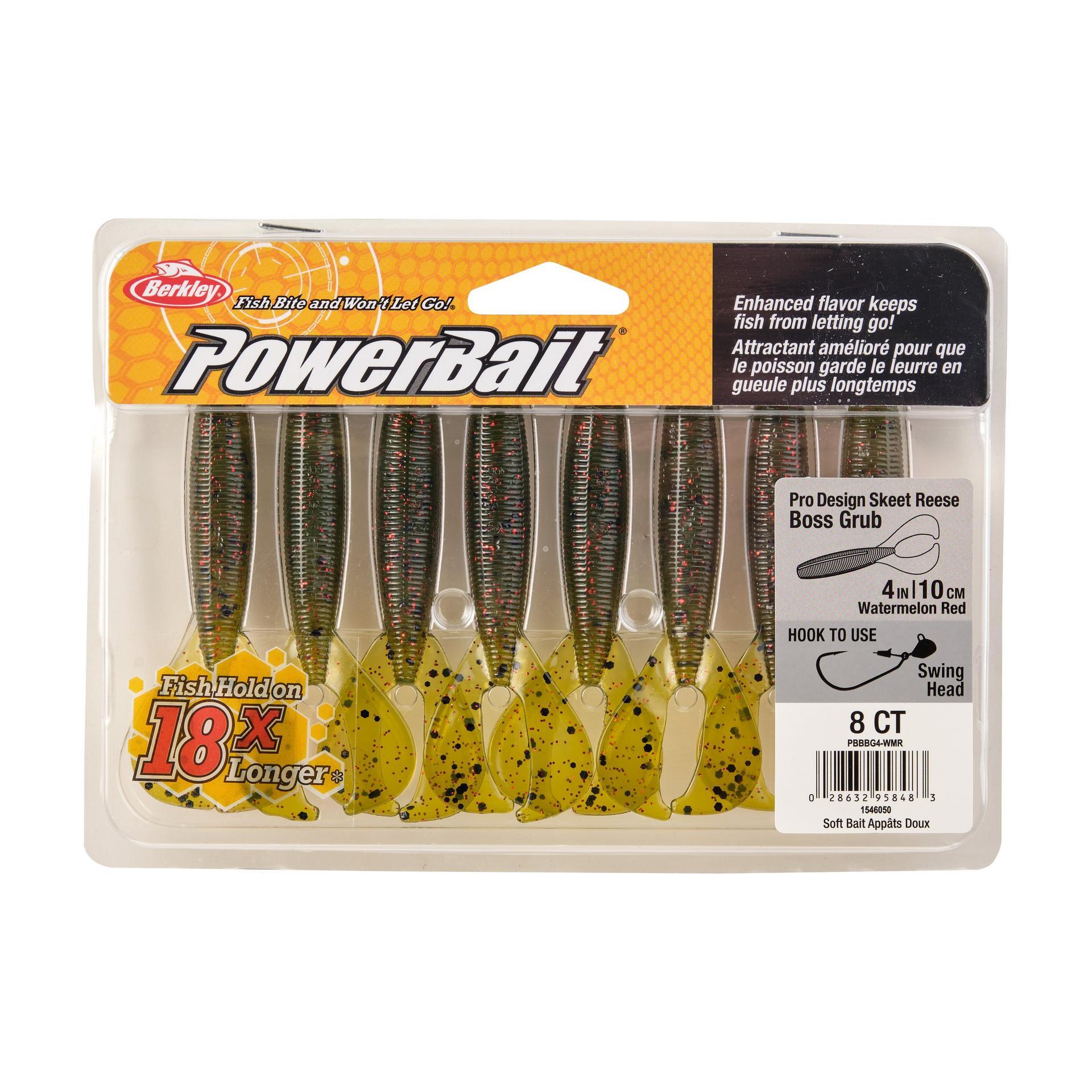 PowerBaitTheBossGrub WtrmlnRed 4in PKG | Berkley Fishing