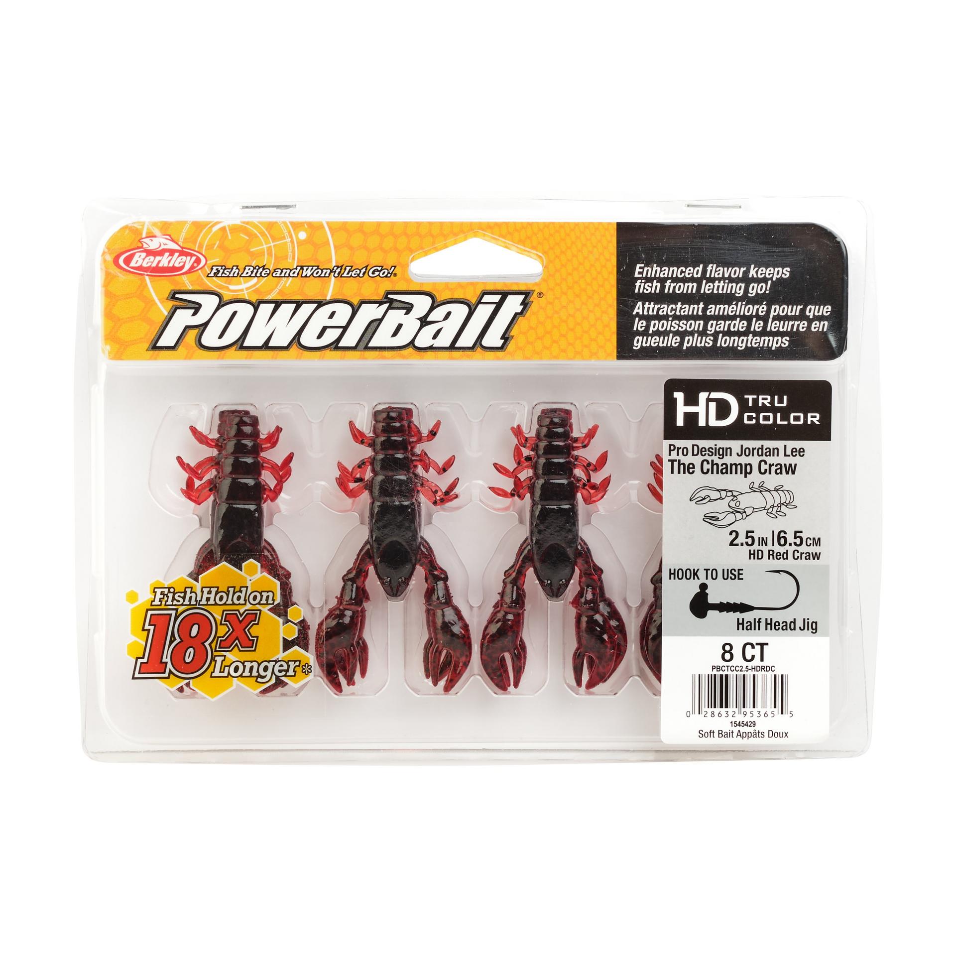 PowerBaitTheChampCraw HDRedCraw 2.5in PKG | Berkley Fishing