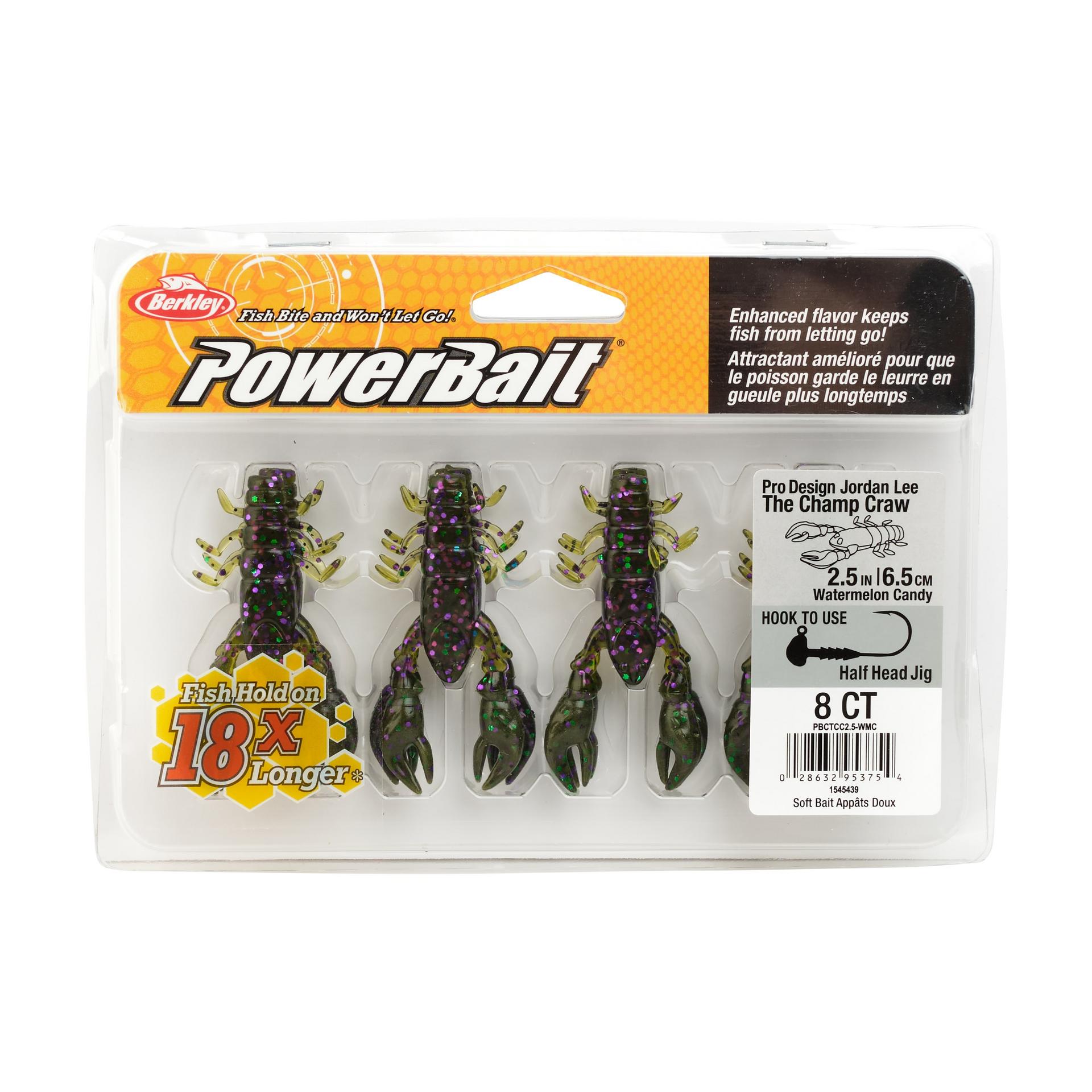 PowerBaitTheChampCraw WtrmlnCandy 2.5in PKG | Berkley Fishing