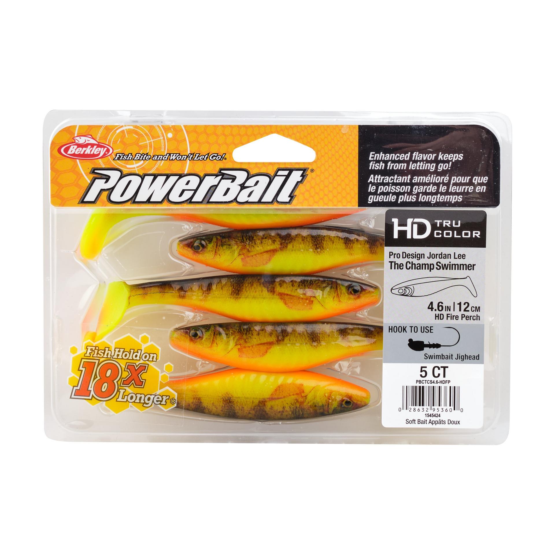 PowerBaitTheChampSwimmer HDFirePerch 4.6in PKG | Berkley Fishing