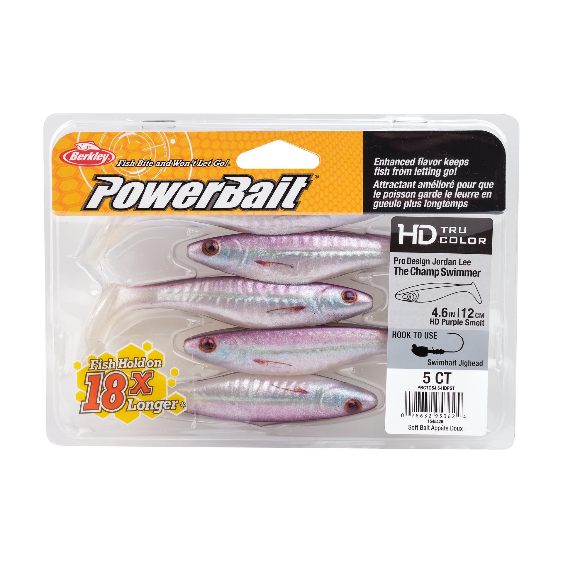 PowerBaitTheChampSwimmer HDPurpleSmelt 4.6in PKG | Berkley Fishing