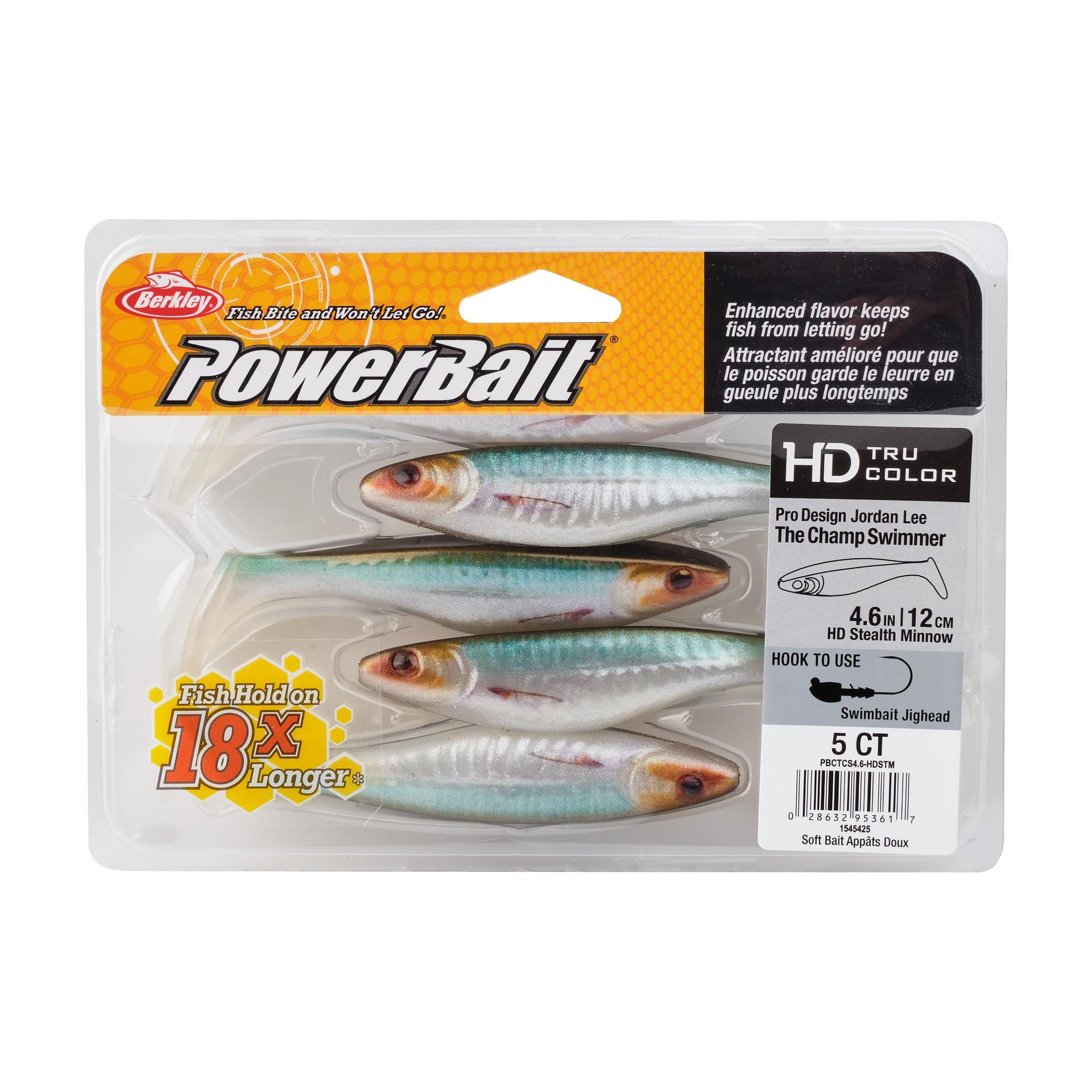 PowerBaitTheChampSwimmer HDStealthMinnow 4.6in PKG | Berkley Fishing