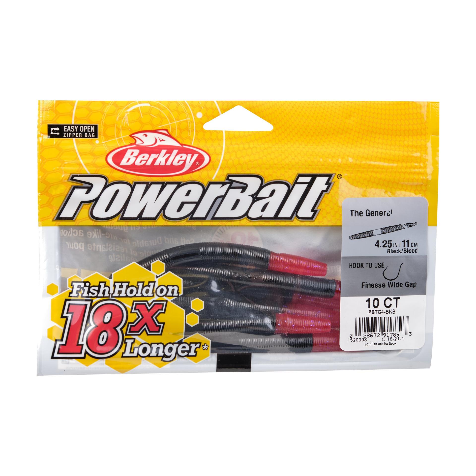 PowerBaitTheGeneral BlackBlood 4in PKG | Berkley Fishing